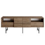 Hanah Home Soporte de TV Derin - Nogal y Negro